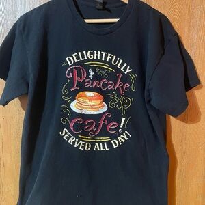 Gildan Black Pancake Cafe T-Shirt